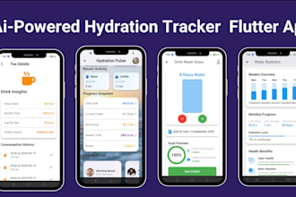 develop ai hydration tracker app, water intake reminder app, wellness coach app