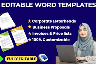 do professional ms word formatting and editable templates