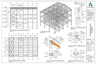 create fabrication shop drawings for steel structures, sections and elevations