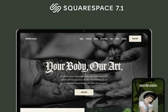 build squarespace tattoo studios website personal training website performer web