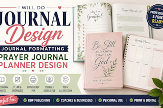 do journal design, journal formatting, prayer journal and planner design