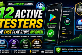 provide 12 tester android app testing google play testers beta testing