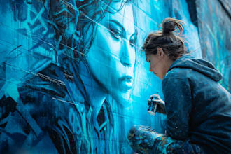 create premium graffiti character and street art design