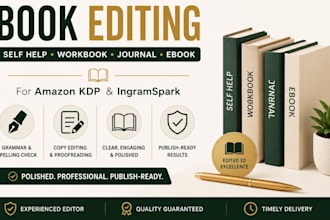 edit your self help workbook journal and ebook for amazon kdp, ingramspark