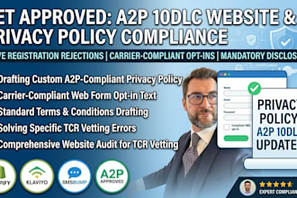 audit your website for tcr and a2p 10dlc compliance approval