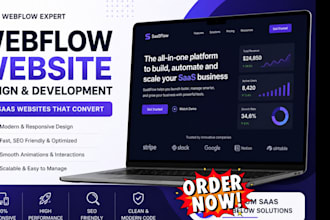 do webflow websites design and development , saas website, webflow expert