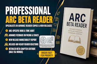 provide honest arc and beta reader feedback, for fictionbook