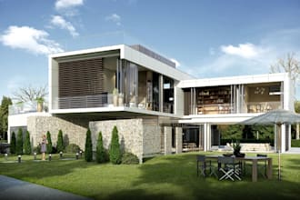 renovate tropical contemporary house elevation, floor plan,exterior brick design