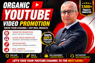be your professional super fast organic youtube video promotion