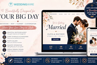 weddingwire wedding website design invitation rsvp customization redesign