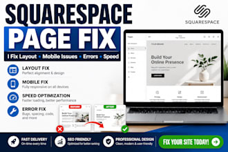 squarespace site design square space update design edit fix squarespace site seo