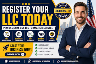 register llc, form llc, and complete llc formation in USA