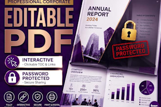 design editable corporate PDF reports for growing businesses