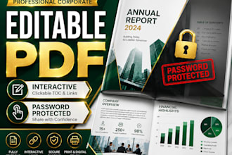 design editable corporate PDF reports for growing businesses