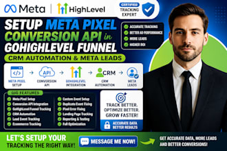 setup meta pixel conversion API in gohighlevel funnel CRM automation meta leads