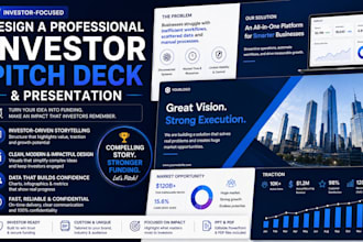 design a professional investor pitch deck and presentation