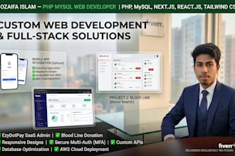 develop custom PHP mysql website and responsive web application