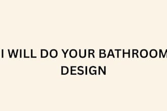 l design bathroom for you in articad