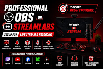 design obs overlays, stream scenes and twitch graphics