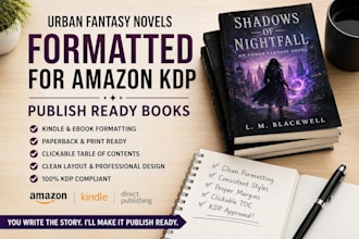 format your urban fantasy novel for amazon KDP