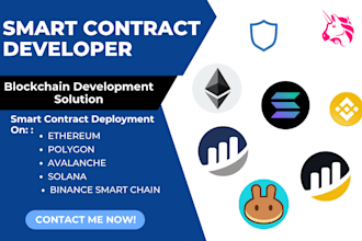 do smart contract development, evm, defi, dex, dapps, erc20, bep20, sol solidity