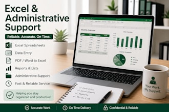 do excel data entry and administrative support