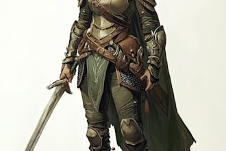 fantasy dnd character illustration