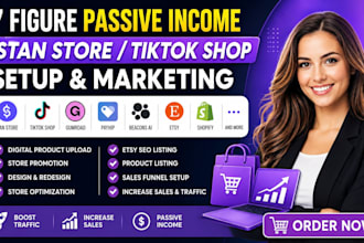 setup stan store, etsy, shopify, payhip, gumroad, beacons ai for sales growth