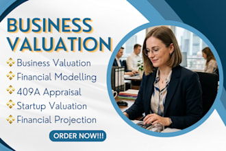 do business valuation, company valuation, 409a valuation,dcf, financial analysis