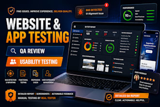 do website testing app usability testing QA review and user feedback reports