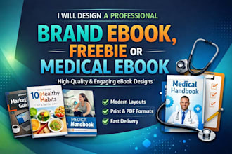 design a professional brand ebook, freebie, simple ebook