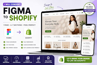 convert figma to shopify store or design shopify website professionally