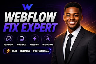 fix your webflow website, cms and responsive issues