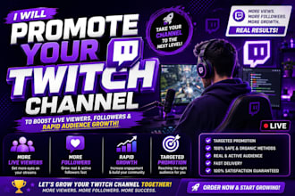 boost twitch live viewers with twitch channel promotion and email campaign