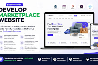 design or redesign marketplace website using marketplacer professionally