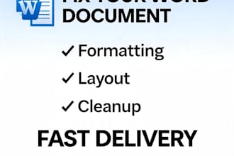 fix and professionally format your word document