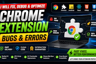 do chrome extension, bug fix manifest v3 javascript react js apl fix extension