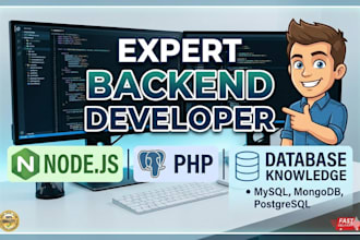 be your expert backend developer in nodejs and php