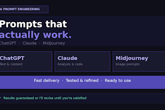 write custom ai prompts for chatgpt, claude and midjourney that work