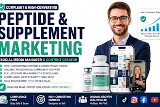 do peptide marketing sarms promo video and peptide supplement content creation