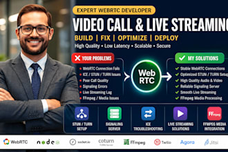setup webrtc stun turn signaling ice connection video call issues ffmpeg media