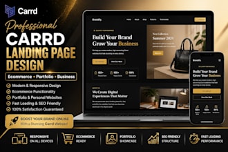 design carrd landing page ecommerce portfolio website