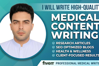 be your expert medical and pharmaceutical content writer