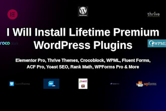 install elementor thrive crocoblock wpml fluent form acf yoast rankmath wpform