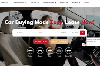 develop live auction bidding website, car auction app, and car rental website