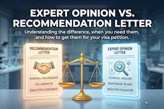 provide expert opinion recommendation letter for eb1a niw