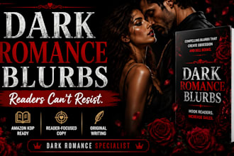 write a compelling dark romance book blurb and description