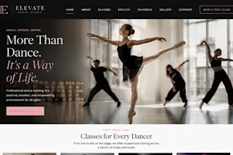 squarespace dance studio website ballet hip hop performing art studio website