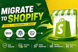 migrate to shopify wix wordpress godaddy to shopify migration and redesign