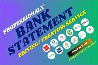 reconcile bank statement PDF to editable format